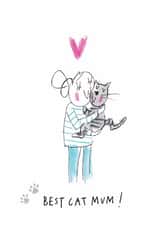 Cute Mother's Day Card - Best Cat Mum created by Sketchy Muma