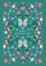 Pretty Mother's Day Card - Butterflies - Violets created by Nina Raby - Jones