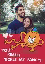 Personalised Valentines Day Photo Card created by Mr. Men - Mr. Tickle Valentine’s Day Photo Card – Tickle My Fancy - Mr. Men
