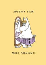 Moomin Birthday Card - For Her - Another Year More Fabulous created by Moomin Characters