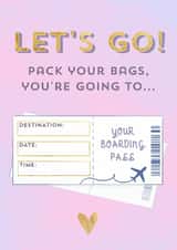 Cute Holiday/Trip Announcement Card - Gift Surprise Reveal created by Sian Moore Illustration