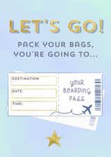 Fun Holiday/Trip Announcement Card - Gift Surprise Reveal created by Sian Moore Illustration