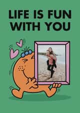 Personalised Valentines Day Photo Card created by Mr. Men - Mr.Men Valentine's Day Photo Card - Life Is Fun With You - Little Miss Fun