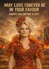 Fun Valentine's Day Card - Hunger Games - Effie Trinket created by Pink Peach Cards