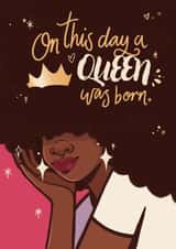 Pretty Birthday Card - Afro Queen created by Isi