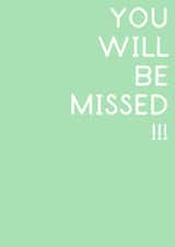 Leaving card - Farewell - Retirement - Goodbye - New Job - You will be missed created by From the Boathouse