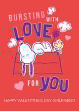 Cute Valentine’s Card– For Girlfriend – Snoopy created by Danilo