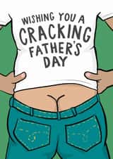 Funny Father’s Day Card - Cracking Dad Builder’s Bum created by Running with Scissors