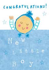 Cute Congratulations card for a new baby boy created by Sketchy Muma
