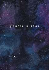 Classic Love And Friendship Card - You're A Star - Galaxy created by Joy Jen Studio
