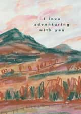 Classic Anniversary/Valentine's Day Card - Mountain Adventures created by Joy Jen Studio