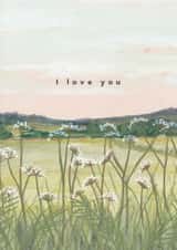 Traditional Anniversary/Valentine's Day Card - Countryside Flowers created by Joy Jen Studio