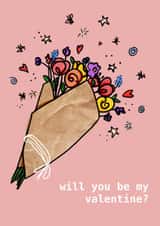 Cute Flowery Valentines Day Card created by Lucy Sutton