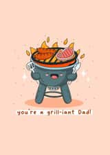 BBQ grill card for Dad’s birthday or Father’s Day - punny cards - grill master created by Rosalie Perl