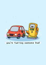 Car themed Father’s Day card - birthday card for Dad - punny created by Rosalie Perl