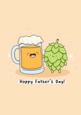 Punny Father’s Day card - beer themed - ale - kawaii created by Rosalie Perl