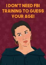 Funny Birthday Card - The Traitors - Rachel - FBI Training created by The Queer Store