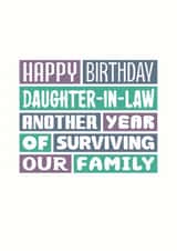 Funny Daughter-in-Law Birthday Card - Another Year created by SixElevenCreations