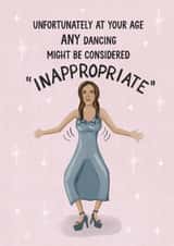 Funny Birthday Card - Victoria Beckham - Inappropriate Dancing created by Silky Rose Design