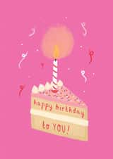 Classic Birthday Card - For Her - Cake & Candle created by Hug & Home Studio