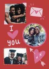 Personalised Valentines Day Photo Card created by Josie Gledhill - Classic Valentine's Day Card - I Love You - Love Letters