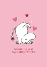 Moomin Valentine’s Day or Anniversary Card - Head Over Heels For You created by Moomin Characters