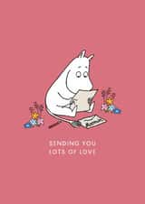Moomin Valentine’s Day or Anniversary Card - Sending You Lots of Love - Sympathy created by Moomin Characters
