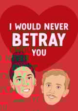 Funny Valentine's Day Card - The Traitors - Stephen And Rachel created by The Cake Thief