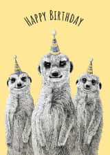 Meerkat Birthday Card - Animal Birthday Card - Cute Animal Card for Birthdays created by Oliver Stockley
