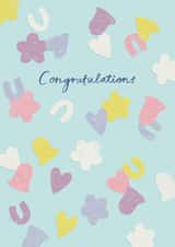 Traditional Wedding Card - Confetti - Congratulations created by Embletree Designs