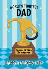 Funny Father's Day Card - World's Tightest Dad - Fuel Saving created by @Cupsie's Creations