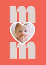 Personalised Mothers Day Photo Card created by lori wemple - Classic Mother's Day Card - Heart Frame