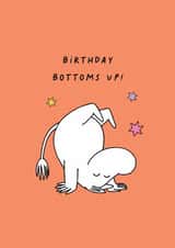 Cute Moomin Birthday Card - Bottoms Up created by Moomin Characters