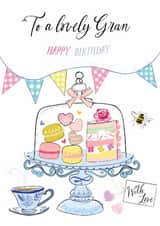 Classic Birthday Card - For Gran - Cakes created by Katie Phythian Design