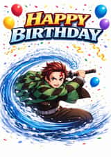 Demon Slayers Birthday Card created by Victoria Dervish