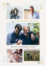 Personalised Father's Day Photo Card created by Spark and Wild - Father's Day Photo Collage Card, Happy Father's Day Best Dad in the World