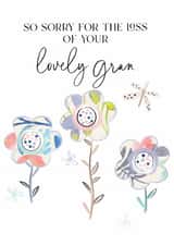 Pretty Sympathy Card - Lovely Gran created by Katie Phythian Design