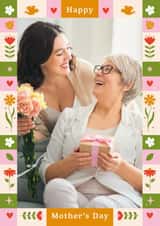 Personalised Mothers Day Photo Card created by Joanne Hawker - Classic Mother's Day Card - Pretty Floral Frame
