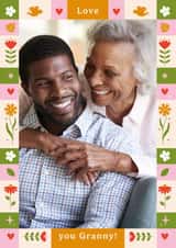 Personalised Mothers Day Photo Card created by Joanne Hawker - Pretty Mother's Day Card - Love You Granny