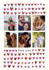Personalised Valentines Day Photo Card created by Chloe Turner - Classic Valentine's Day/Anniversary Card - Love You - Hearts