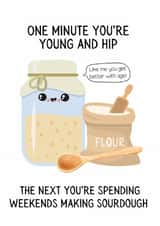 Cute Funny Birthday Card for a Sourdough Making Friend - Bread Maker, Baking created by Sassy Scribbles UK 