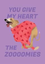 Cute Anniversary / Valentine's Card for Significant Other - Greyhound / Whippet created by Katie Hannah