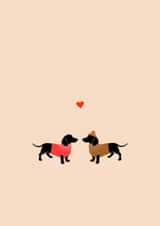 Cute Dachshund Valentines Card created by Olivia Slater