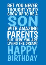 Funny Birthday Card - For Son - From Amazing Parents created by @Cupsie's Creations