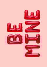 Be Mine, Cute Valentines or any Times Red Shiny Balloon card created by PengellyArt