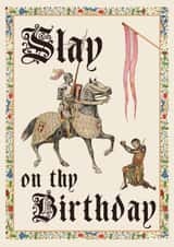 Slay Thy Birthday, Medieval Card created by Natalie Warren