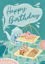 Classic Birthday Card - Afternoon Tea created by Oh Halibut