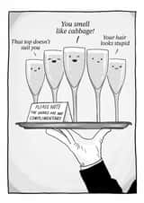 Funny Birthday Card - The Drinks Are Not Complimentary - Insults created by Running with Scissors