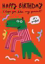 Funny Birthday Card - T-Rex Jumper created by Au Contraire
