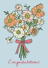 Pretty Congratulations Card - Flower Bouquet created by Embletree Designs